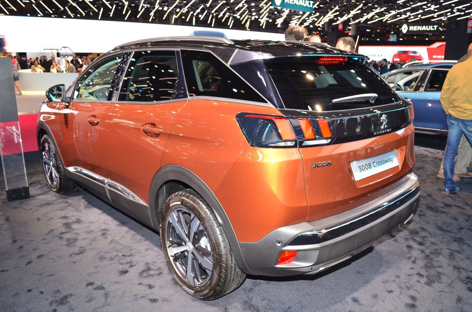 Rear and side view with two-tone paint and jagged tail lights