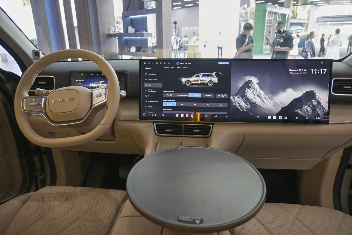 Panoramic digital dashboard and modern steering wheel controls