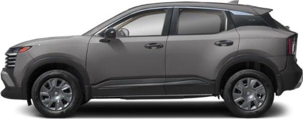 Side profile of a modern compact SUV with sleek body lines and two-tone roof.