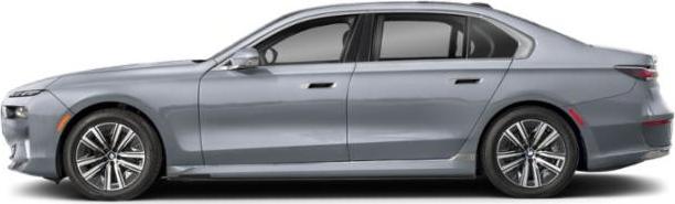 Side profile of luxury electric sedan with sleek aerodynamic design