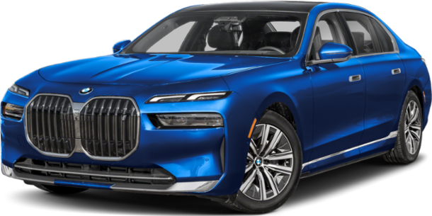 Front angle with kidney grille and sleek headlights on luxury electric sedan