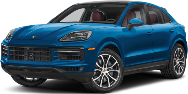 Front perspective of electric coupe SUV with modern headlights and sleek design