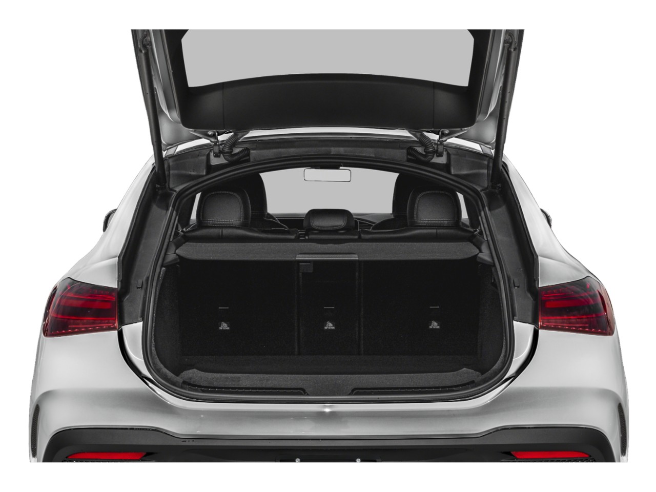Open hatchback trunk showing cargo space and rear seats