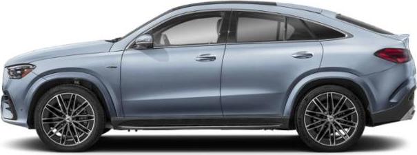 Side view of a sleek luxury coupe SUV with sporty silhouette and alloy wheels