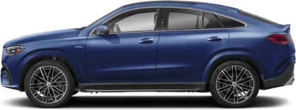 Sleek SUV coupe profile with large alloy wheels and aerodynamic roofline