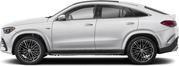 Side profile of a luxury coupe SUV with modern alloy wheels