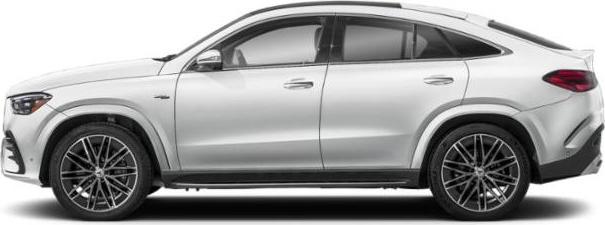 Side profile of a modern luxury SUV with coupe-like design and alloy wheels