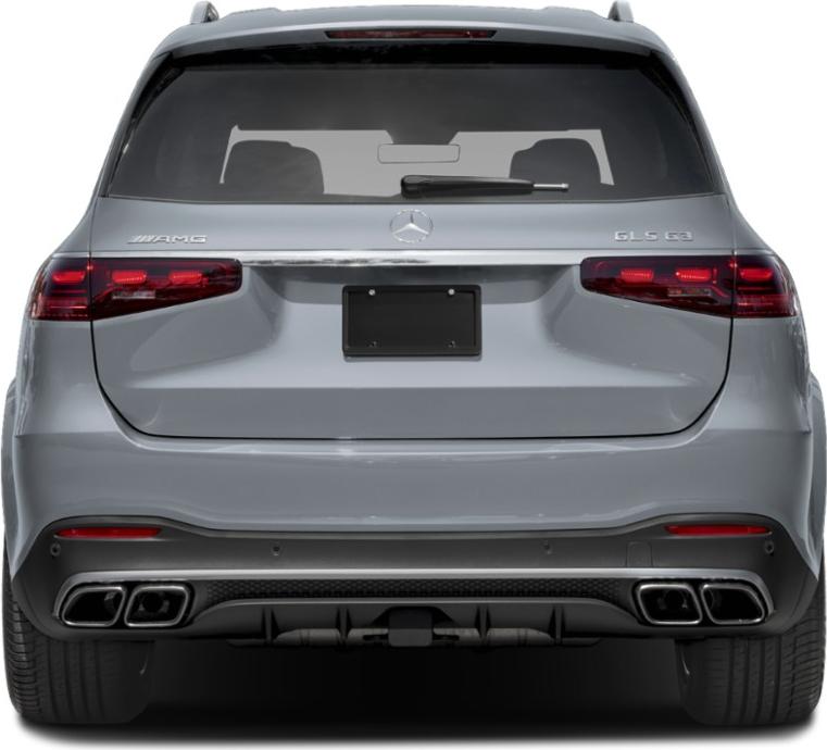 Luxury SUV rear with quad exhaust tips and AMG badge