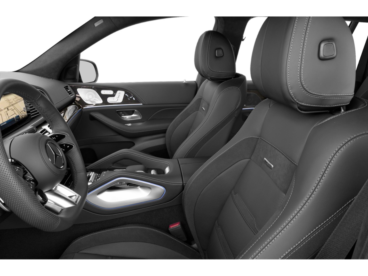 Luxury SUV interior with premium seats and modern dashboard