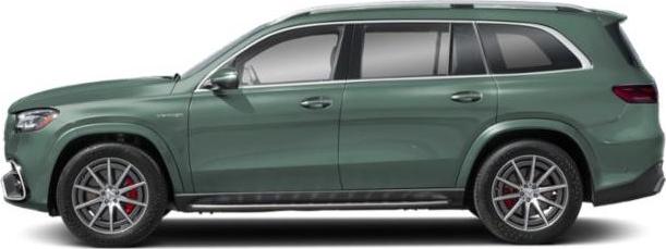 Side profile of large luxury SUV with AMG wheels and sleek styling