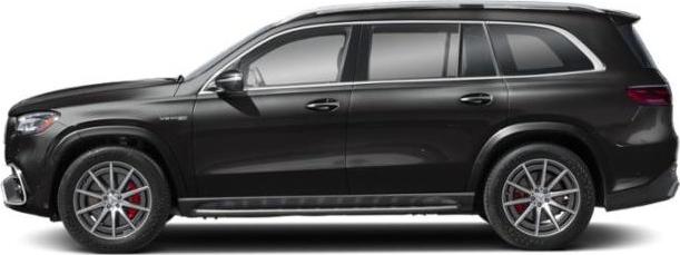 Black luxury full-size SUV side profile with AMG wheels