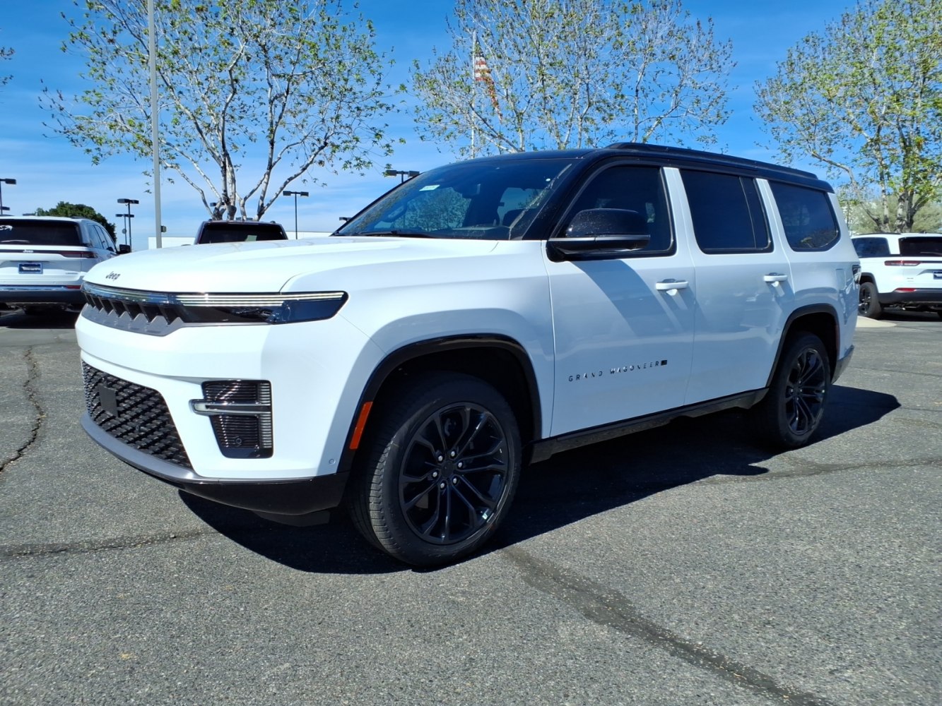 SUV with horizontal LED headlights and contrasting black roof