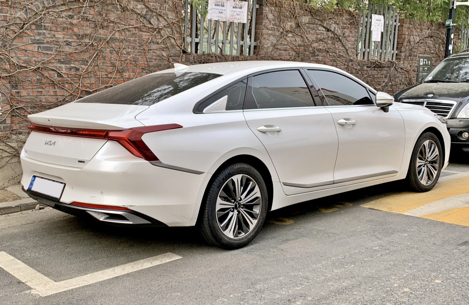 Rear-side view with sleek aerodynamic profile and modern taillights