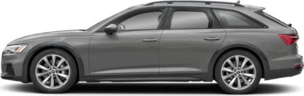 Side profile of gray station wagon with sporty alloy wheels