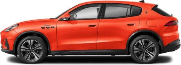 Side profile of luxury SUV with aerodynamic design and distinctive alloy wheels