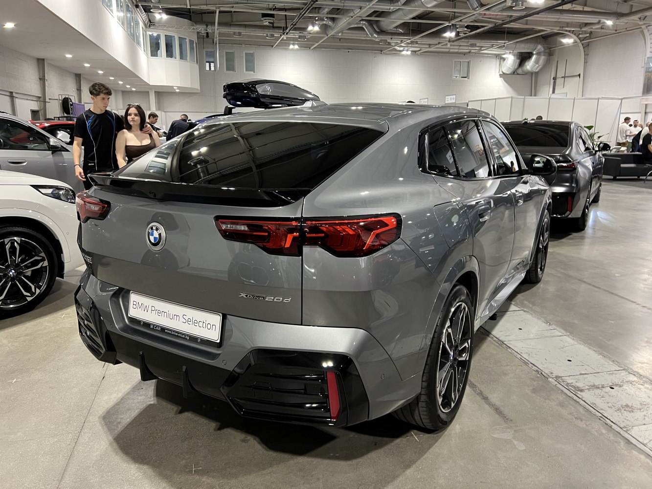 Rear view of SUV with distinctive taillights and sporty bumper