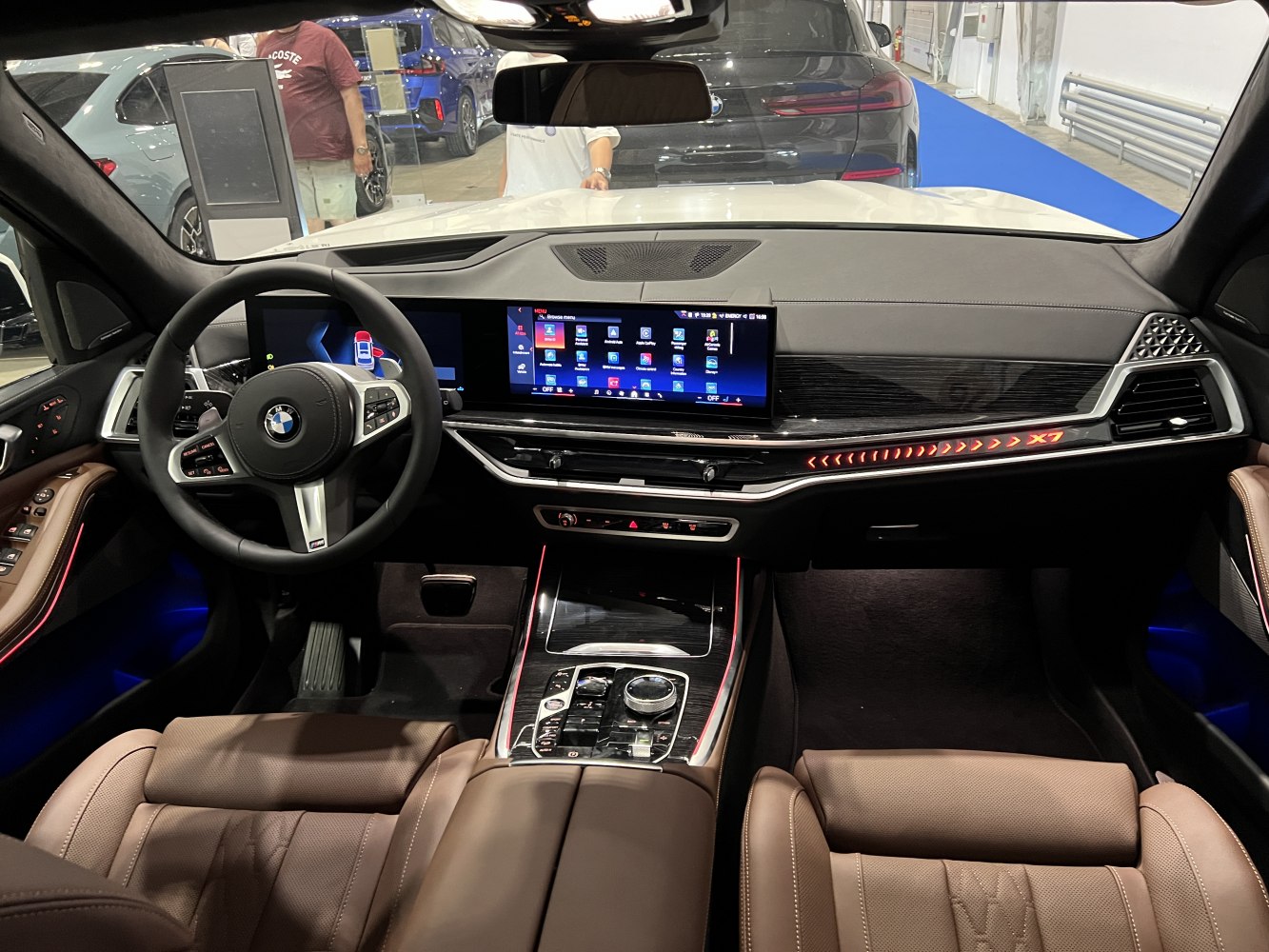 Digital dashboard and infotainment screen with premium leather interior