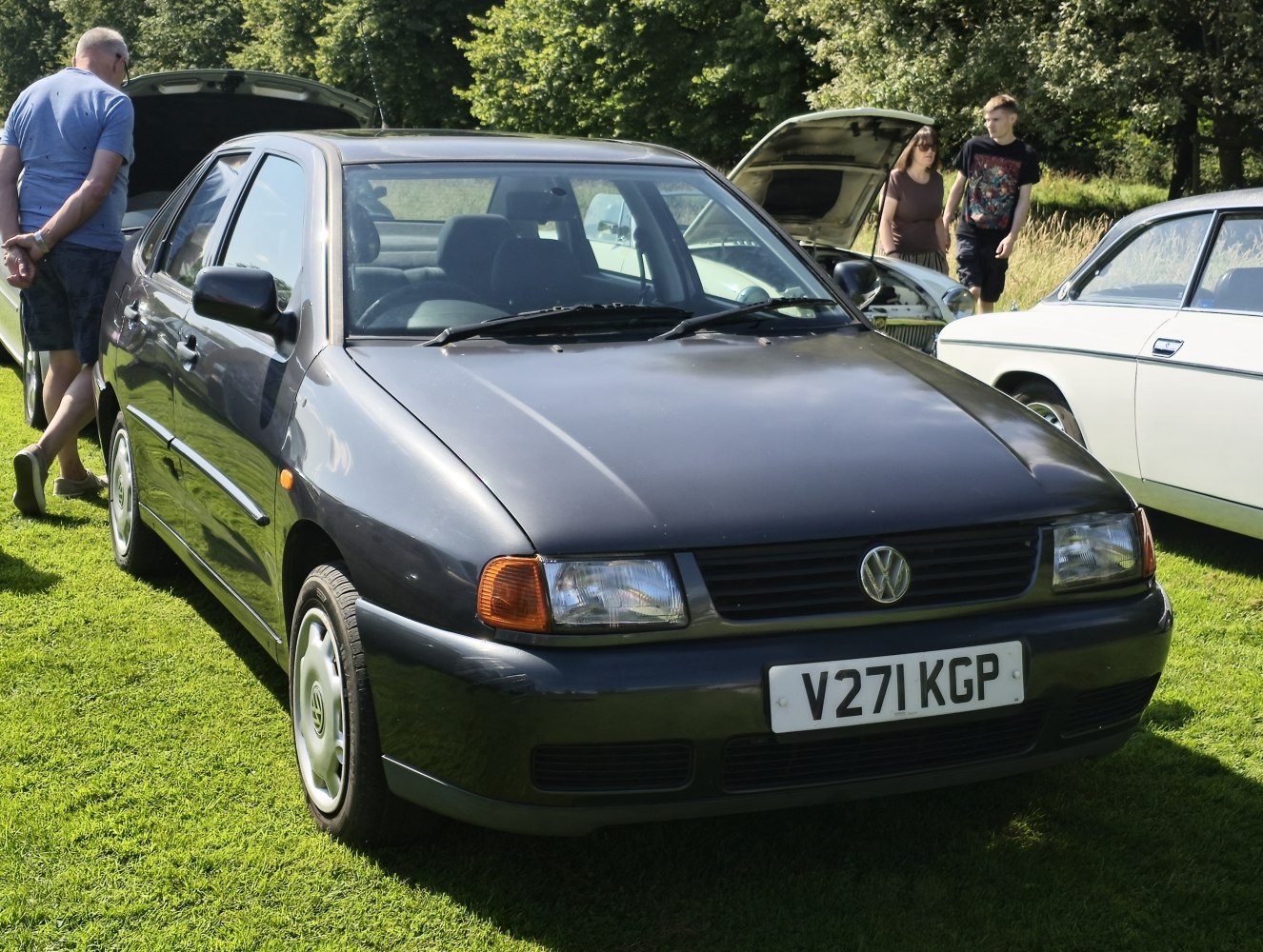 Front profile of a vintage Volkswagen hatchback