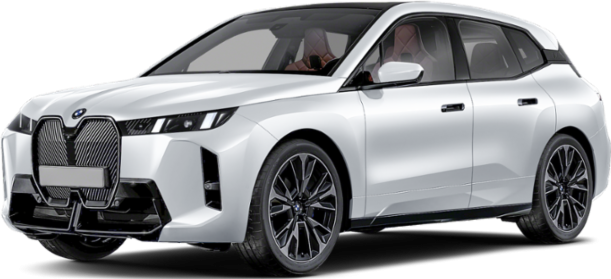 Sleek electric luxury SUV with dual kidney grille and LED headlights
