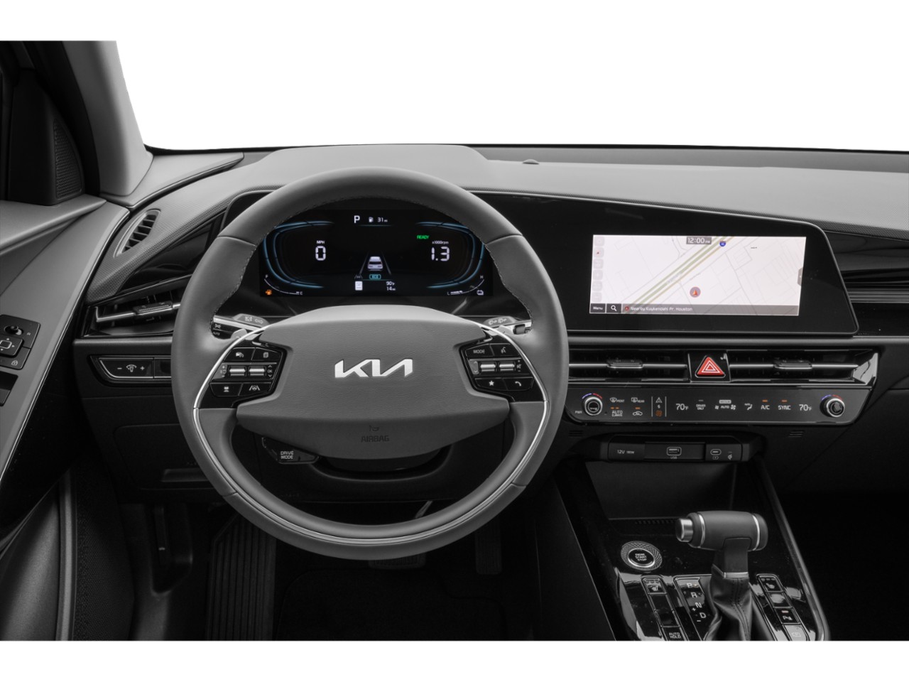 Digital instrument cluster and touchscreen infotainment system with steering wheel controls