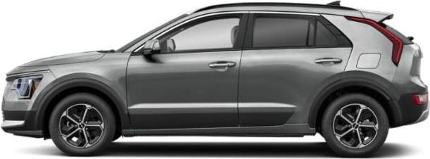 Side profile of modern compact SUV with sleek design features.