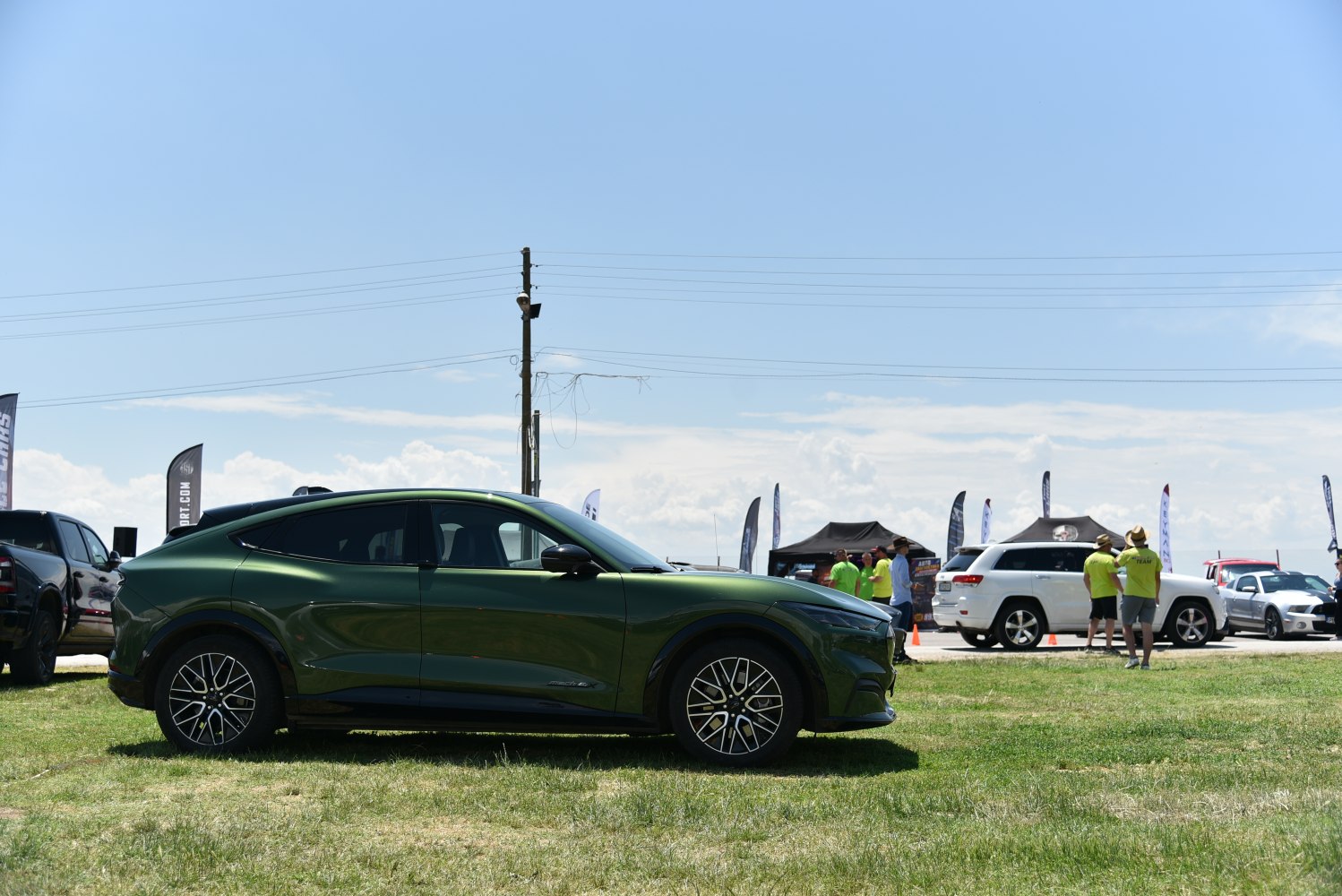 Sleek side profile of modern electric SUV with sporty design