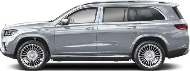 Luxury SUV side profile with sleek design and chrome-accented large wheels