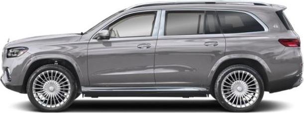 Luxury SUV side view with multi-spoke wheels and panoramic roof