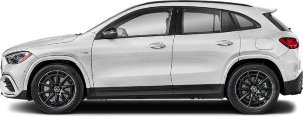 Side profile of sleek SUV with sporty black alloy wheels