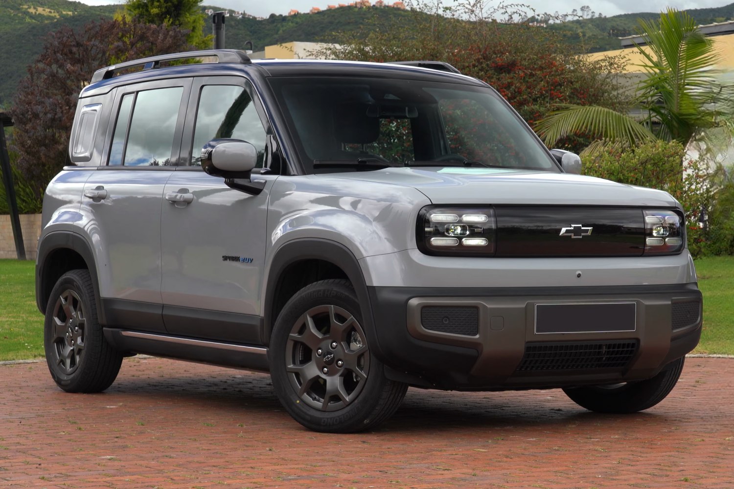Front-side view with LED headlights and rugged design