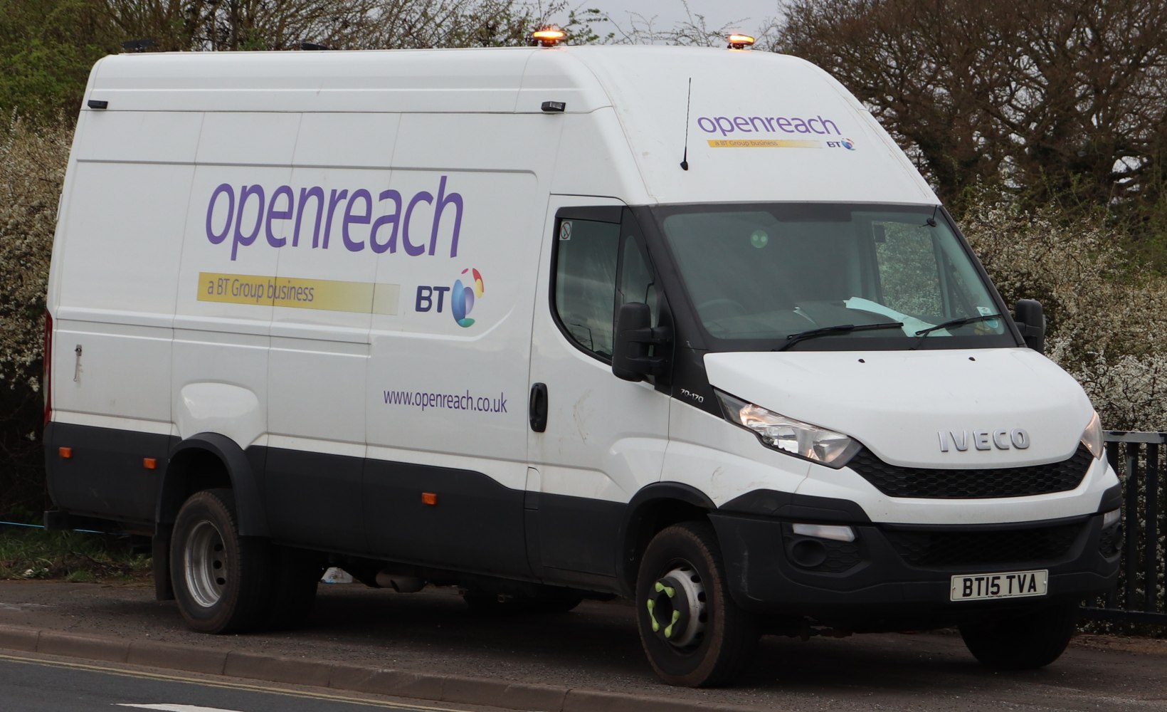 High roof panel delivery van with side sliding door and commercial use design