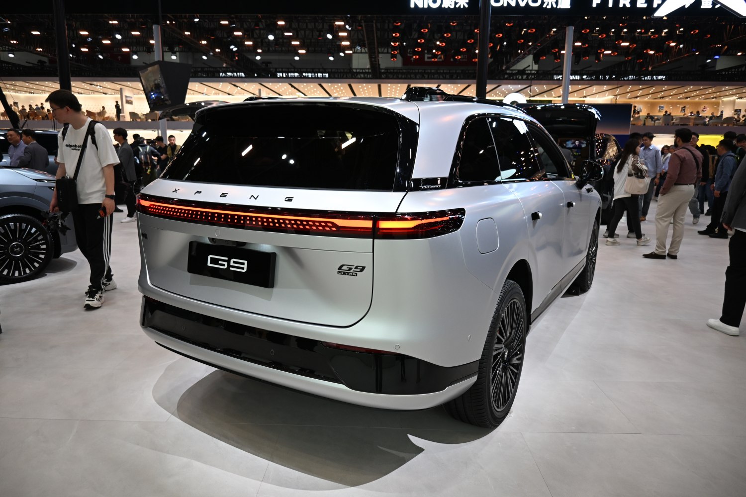 Rear view with LED taillight strip on modern SUV