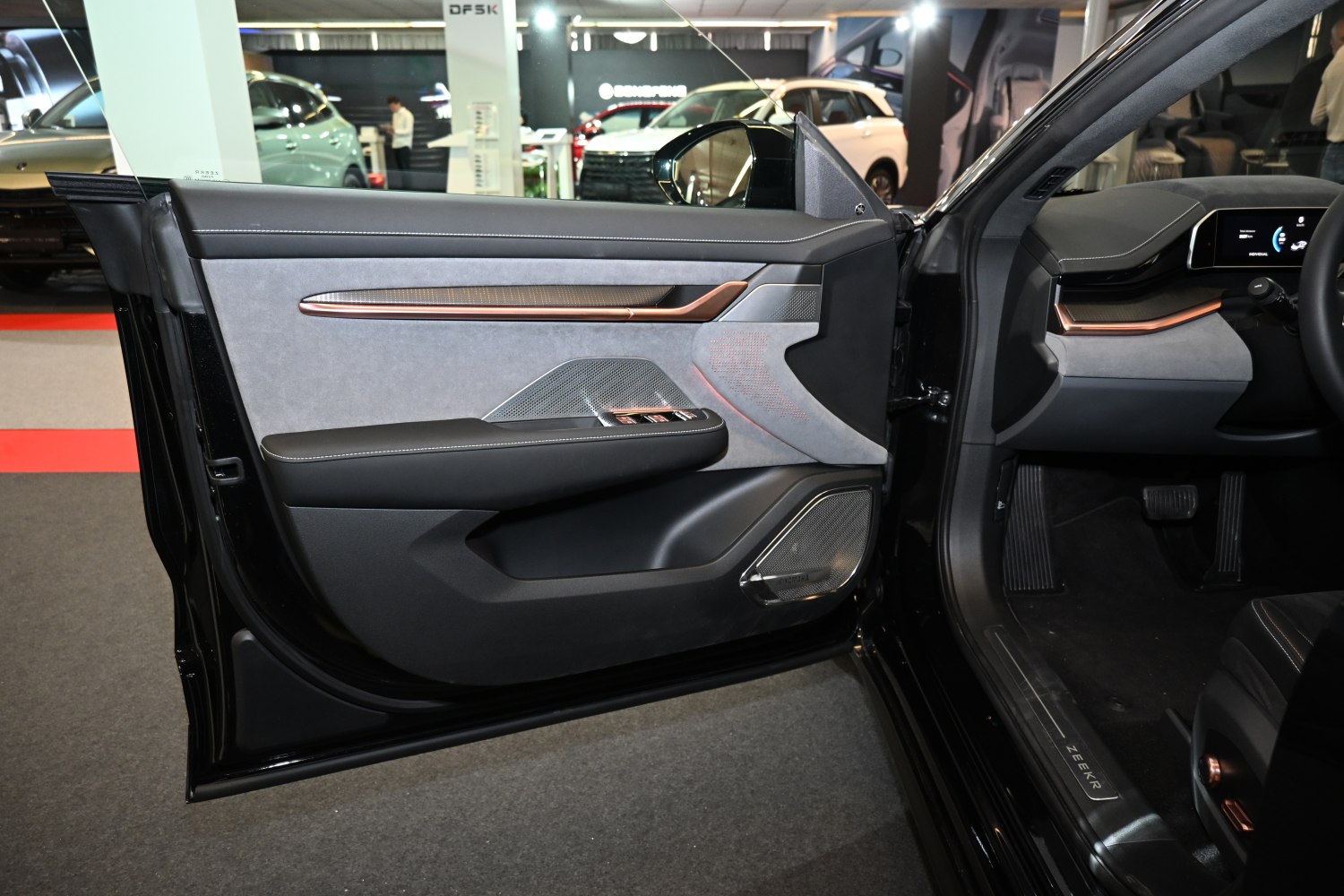 Front door interior with controls and luxury trim
