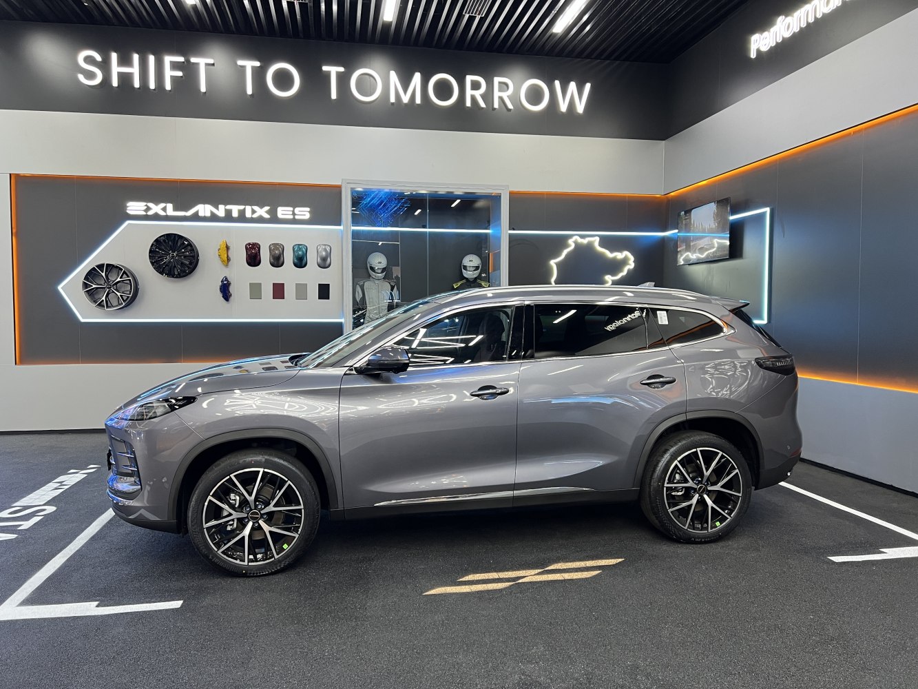 Sleek side profile of a modern SUV with stylish alloy wheels