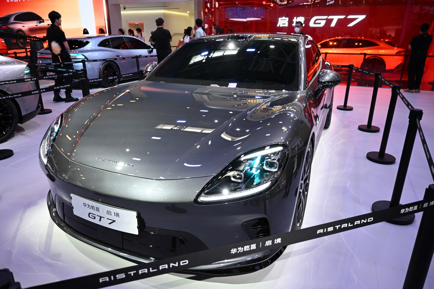 Sleek front view with modern LED headlights