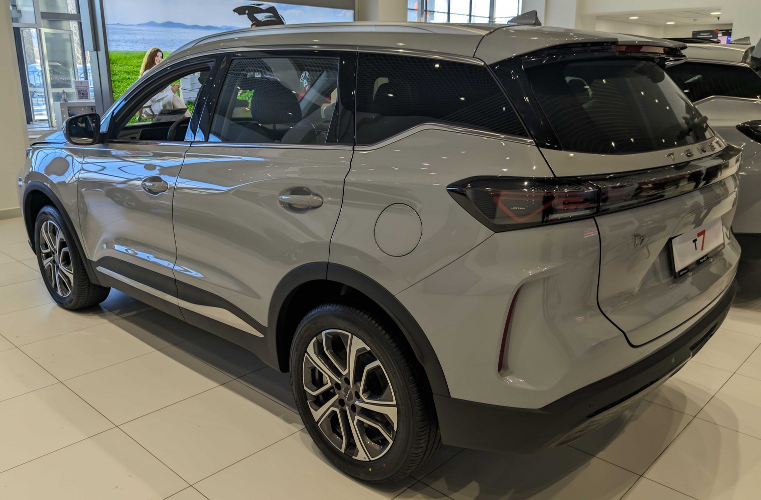 Rear-side view of SUV with sleek taillights and alloy wheels
