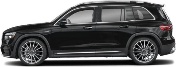 Side profile of modern luxury SUV showcasing smooth lines and large multi-spoke wheels