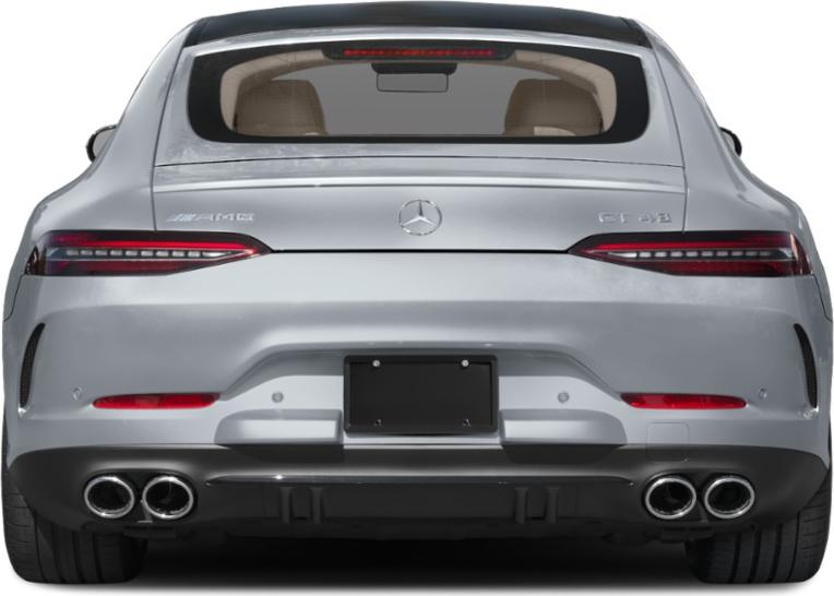 Rear view featuring quad exhausts and sleek taillights