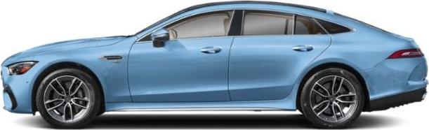 Sleek side profile of a sporty luxury 4-door coupe with aerodynamic styling.