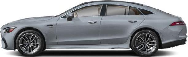 Sleek side profile of a sporty 4-door coupe with aerodynamic design.