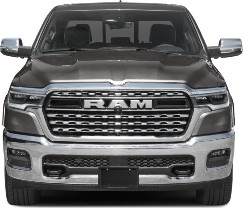 Front view with grille and LED headlights
