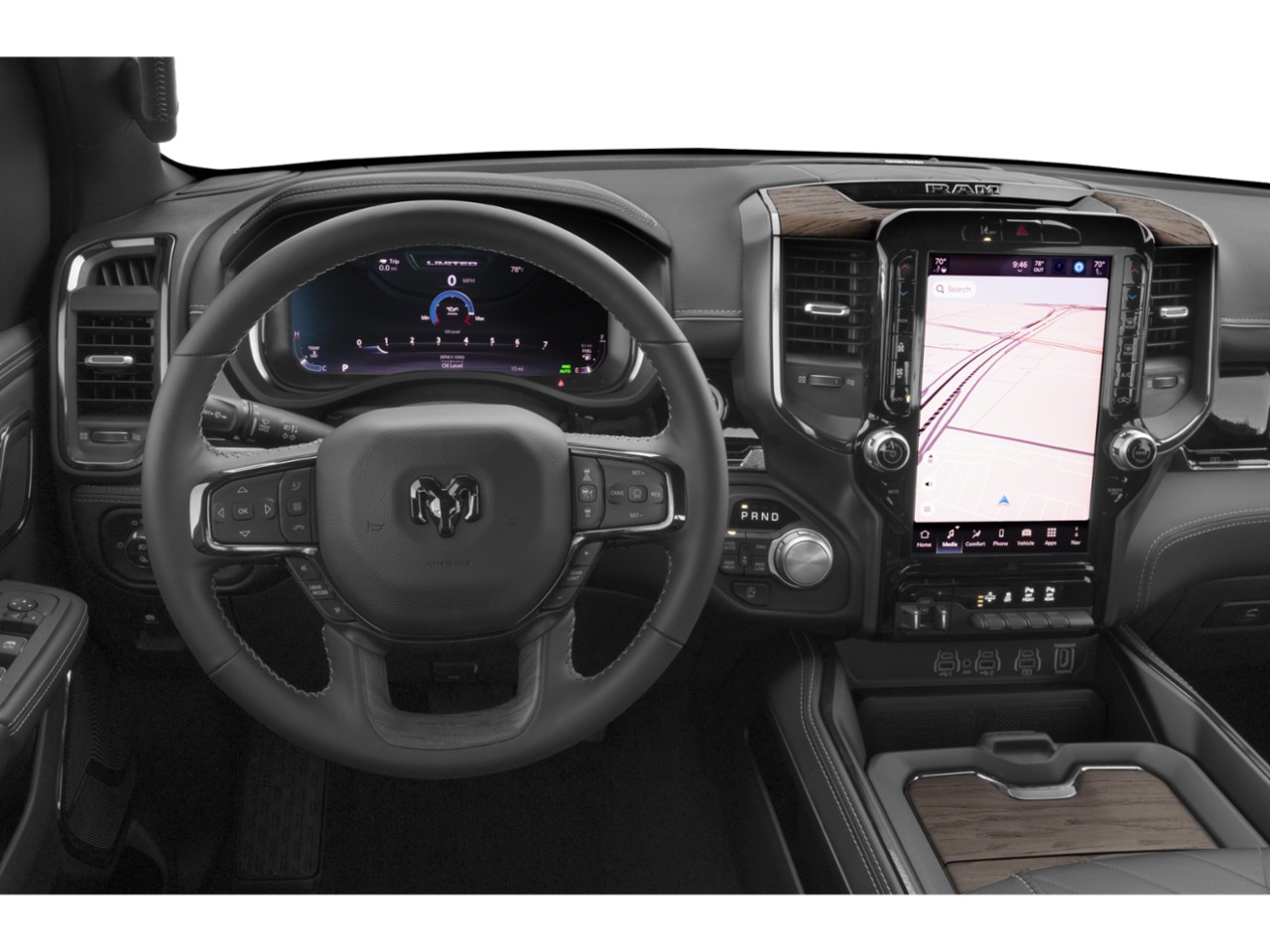 Digital instrument cluster and large touchscreen infotainment system