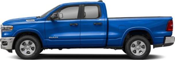 Side profile of a mid-size pickup with quad cab and short bed