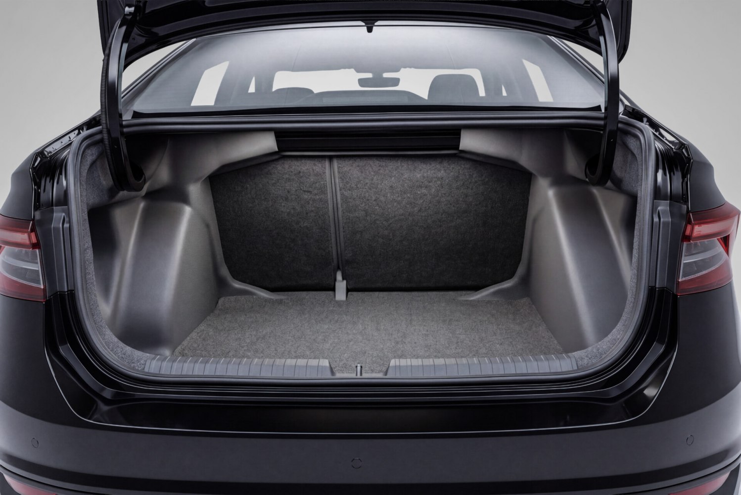 Spacious and well-structured car trunk interior