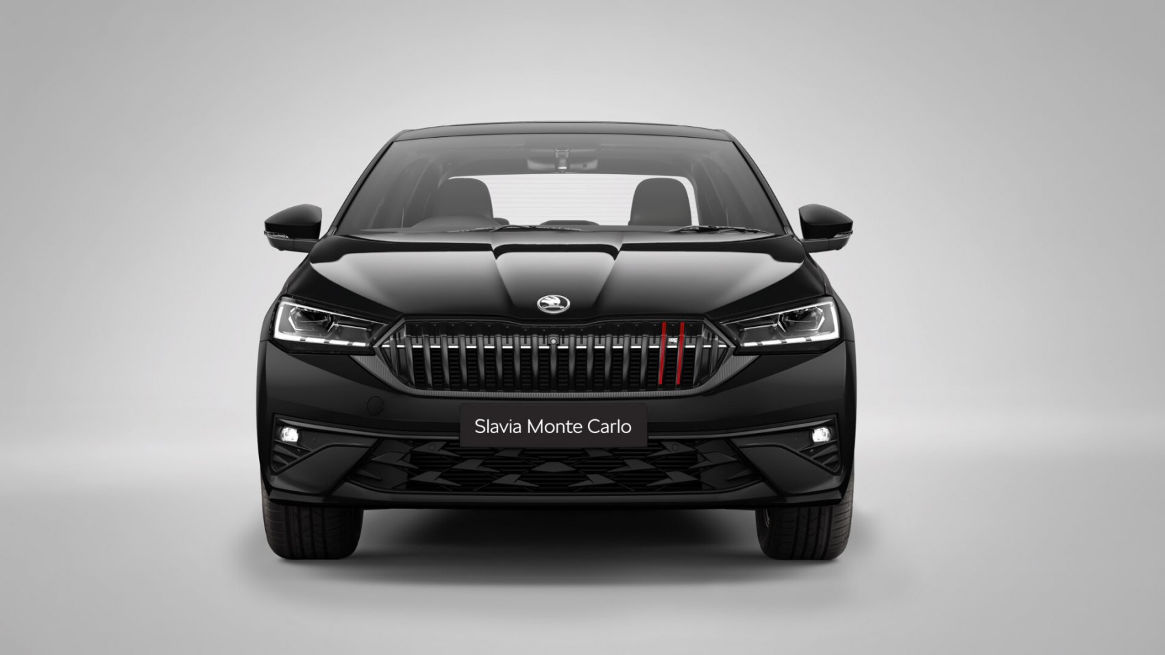 Front view with bold grille and LED headlights