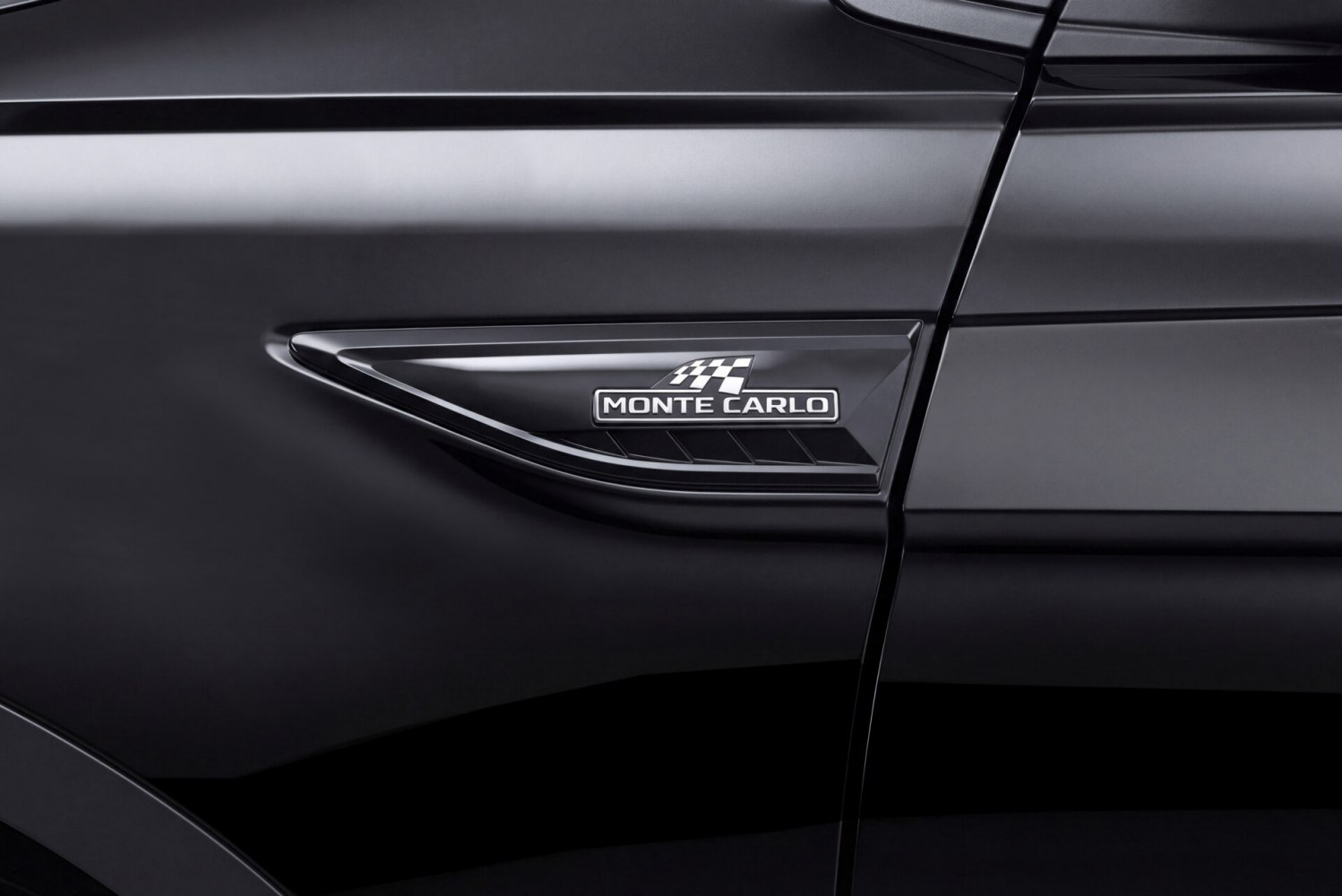 Monte Carlo edition side badge with checkered flag emblem