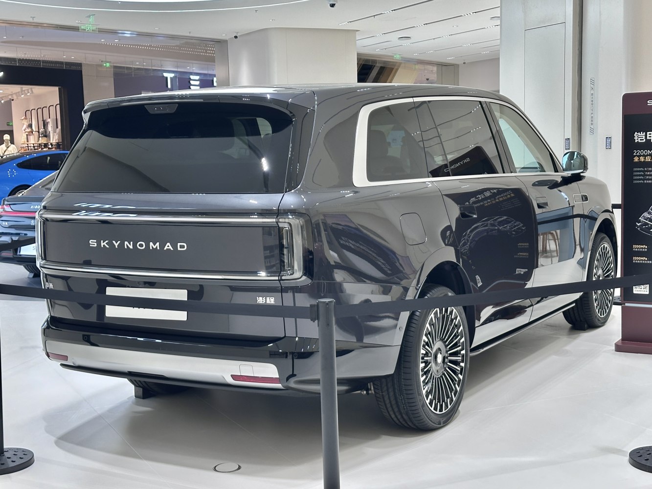 Rear and side view of SUV with LED taillights and alloy wheels