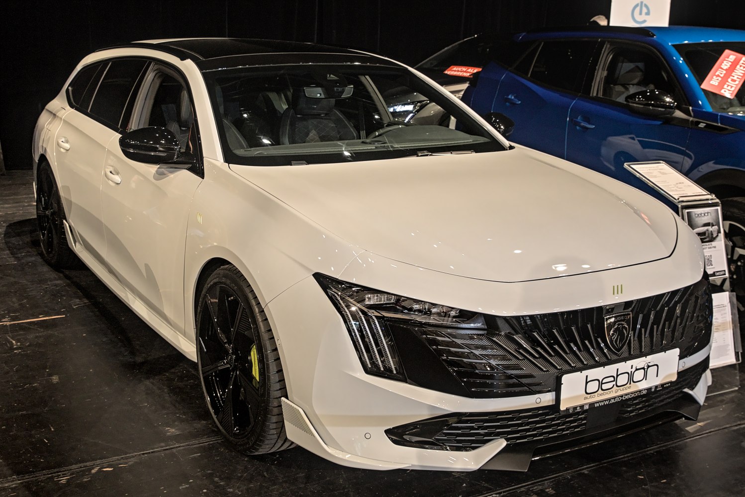 Modern station wagon with LED headlights and black alloy wheels
