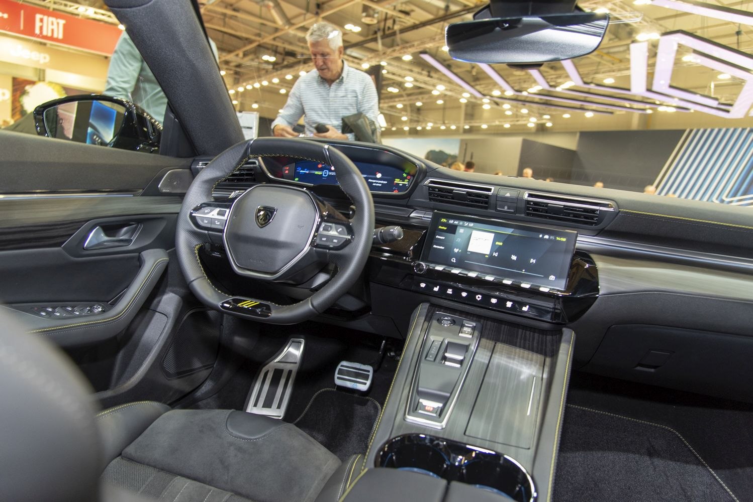 Digital dashboard and touchscreen infotainment in modern car interior