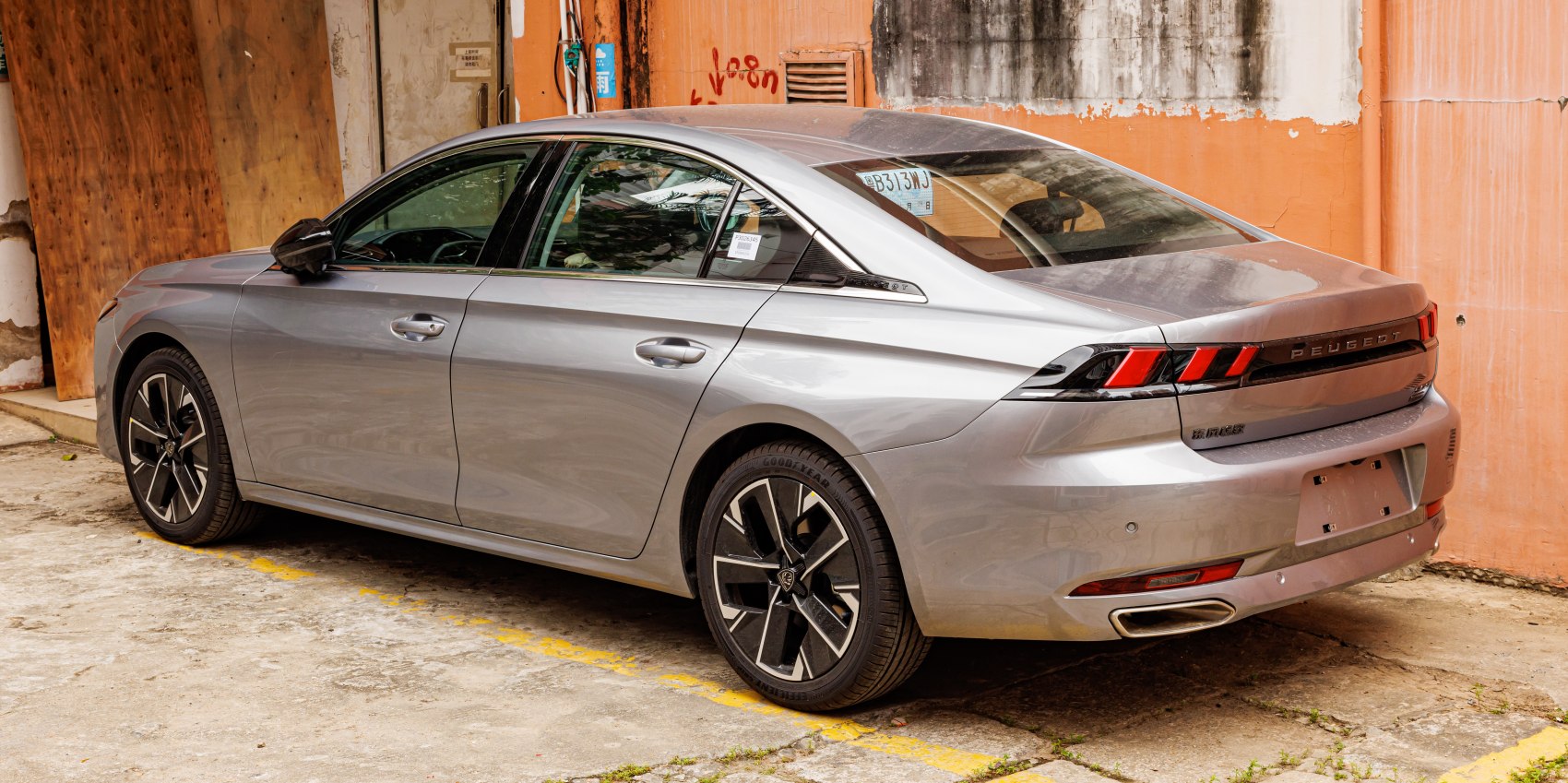 Rear view with distinctive LED taillights and stylish alloy wheels